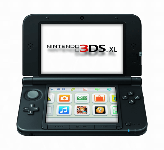 Nintendo 3DS LL Red + Black box art for Nintendo 3DS